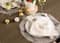 DII® Silver Round Polypropylene Woven Tinsel Placemat (Set of 6)